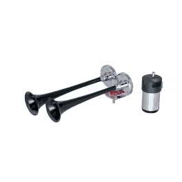 Klaxon Camion VULCAIN 2 trompes PVC Noir 118db Klaxon Camion VULCAIN 2 trompes PVC Noir 118db