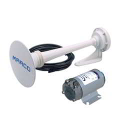 Corne de Brume + compresseur Blanc 24v 460mm 123db MARCO Corne de Brume + compresseur Blanc 24v 460mm 123db MARCO
