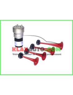 Klaxon Italien 4 trompes "Le Travail c'est la santé"