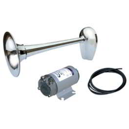 Corne de Brume + compresseur Chromé 12v 449mm 123db MARCO Corne de Brume + compresseur Chromé 12v 449mm 123db MARCO