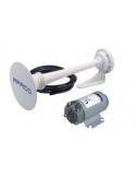 Corne de Brume + compresseur Blanc 12v 460mm 123db MARCO