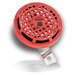 Klaxon DAKAR Rouge à disque 12v Grave Klaxon DAKAR Rouge à disque 12v Grave