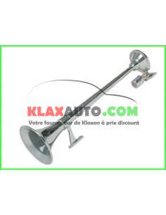 Corne de Brume Chromé 640mm 108db + Compresseur 12V